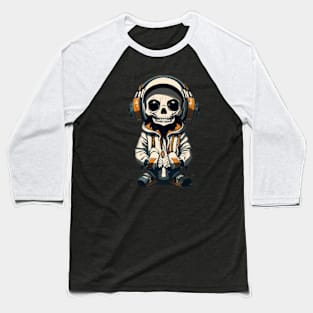 Funny mini skeleton halloween Baseball T-Shirt